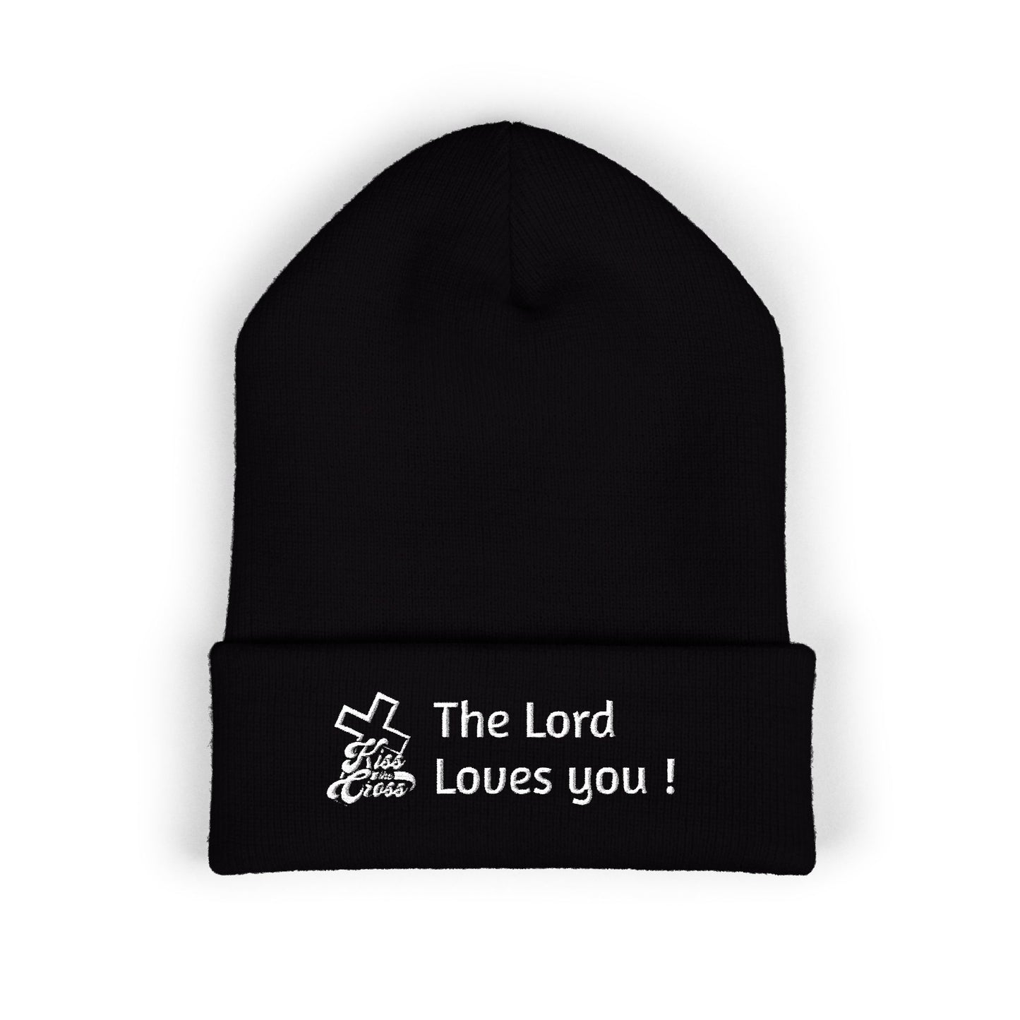 Kiss The Cross- Beanie cap embroidered