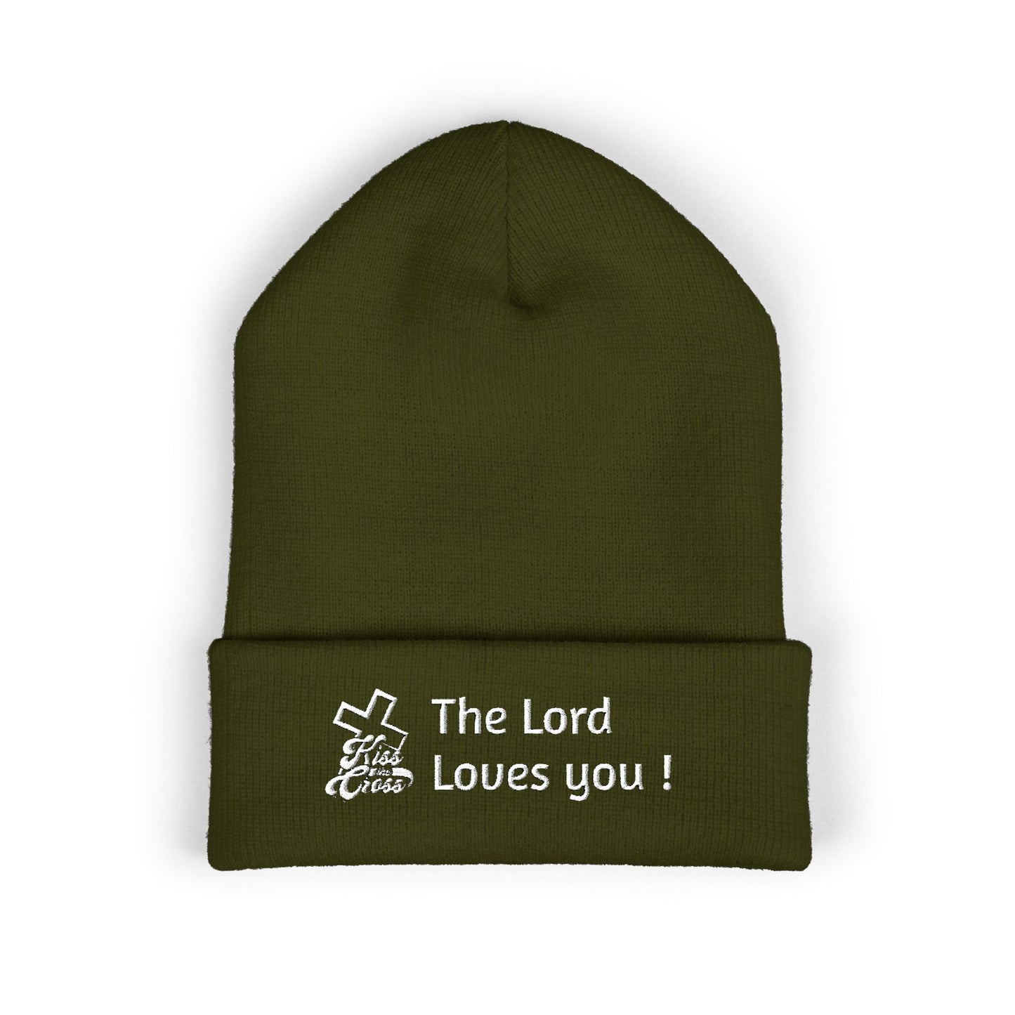 Kiss The Cross- Beanie cap embroidered