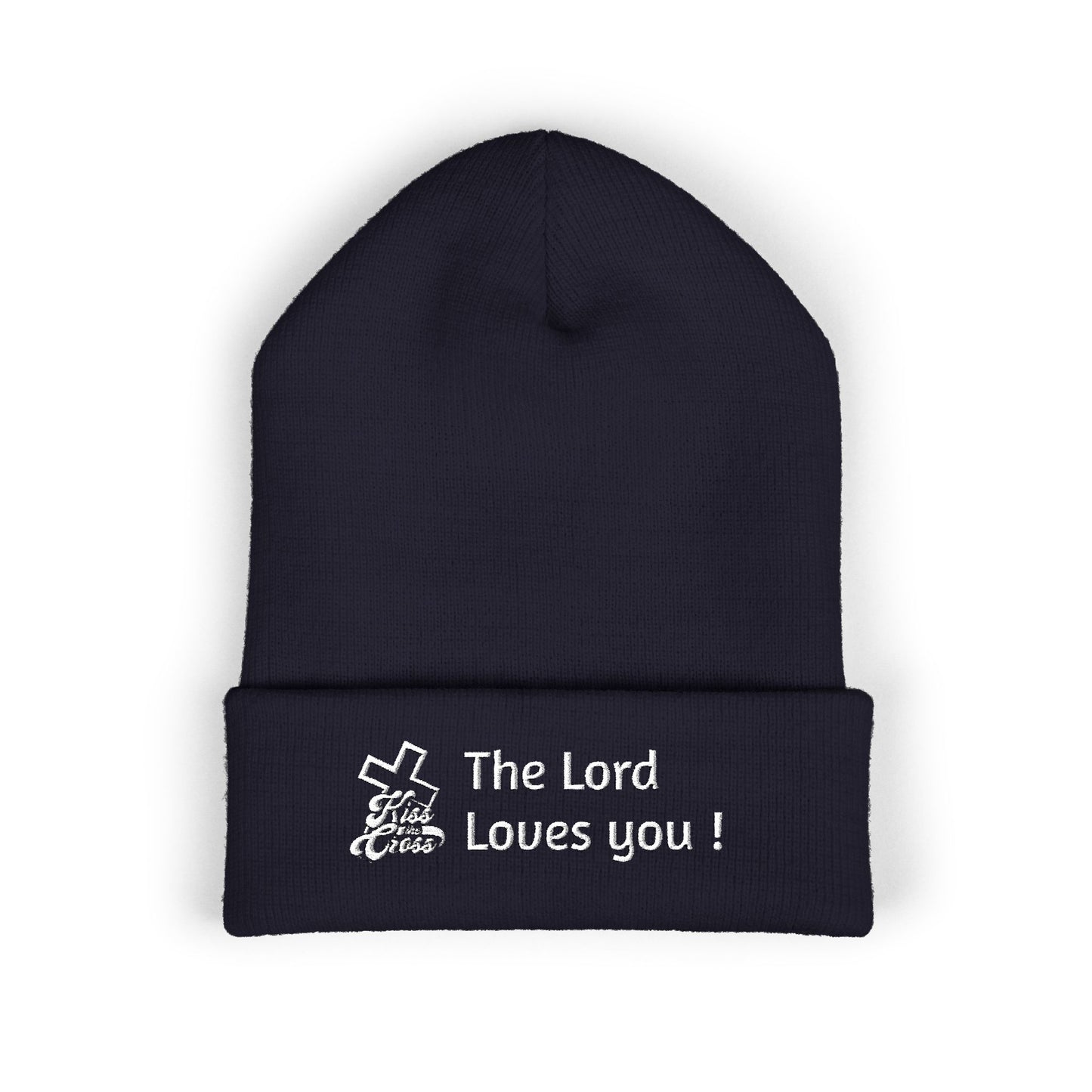 Kiss The Cross- Beanie cap embroidered