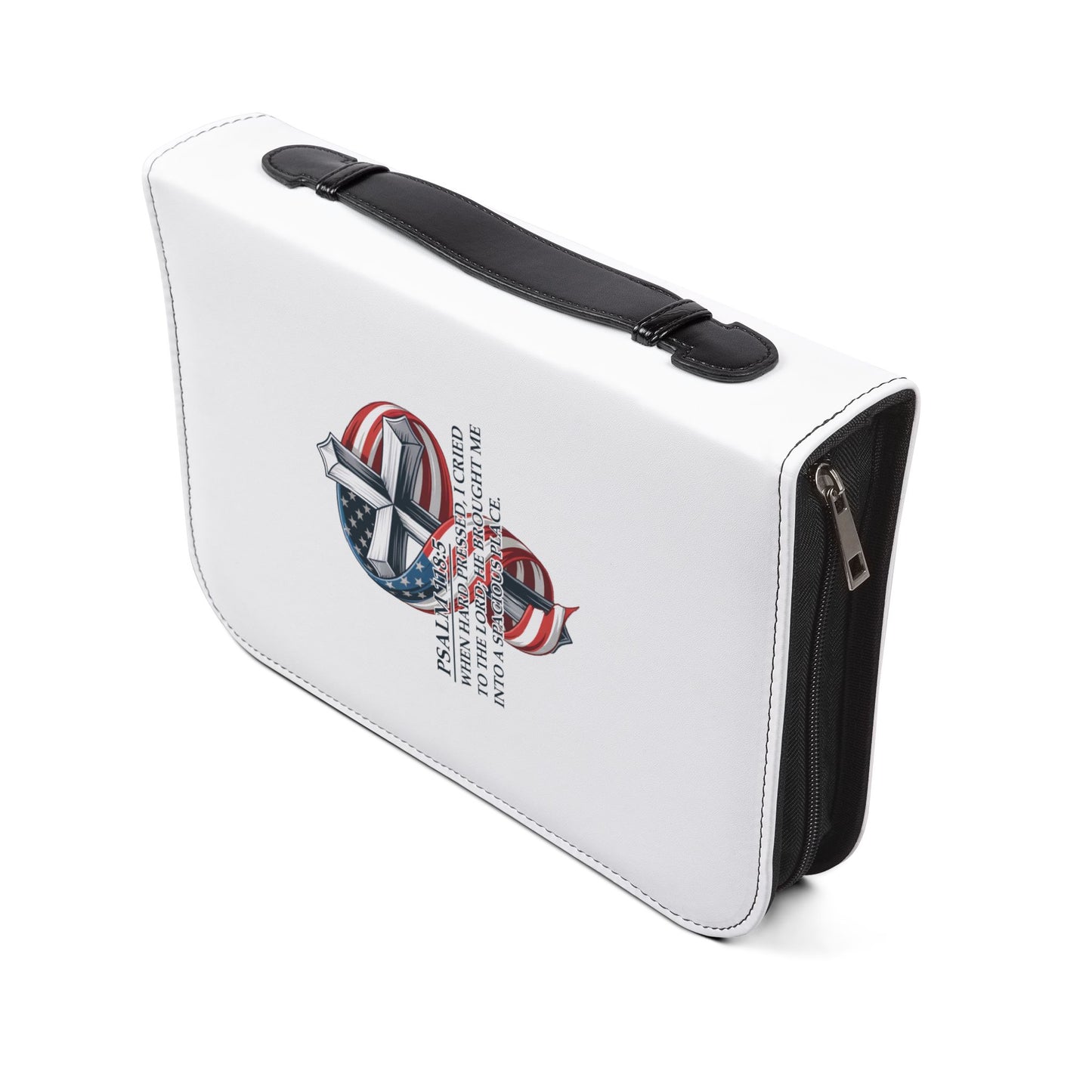 Patriotic Bible Cover, Christian Journal Case, Religious Organizer, Faith Shield, Inspirational Gifts