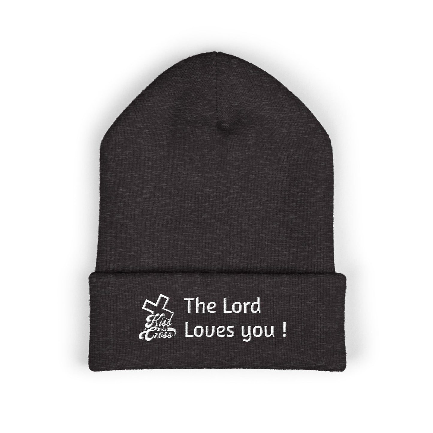 Kiss The Cross- Beanie cap embroidered