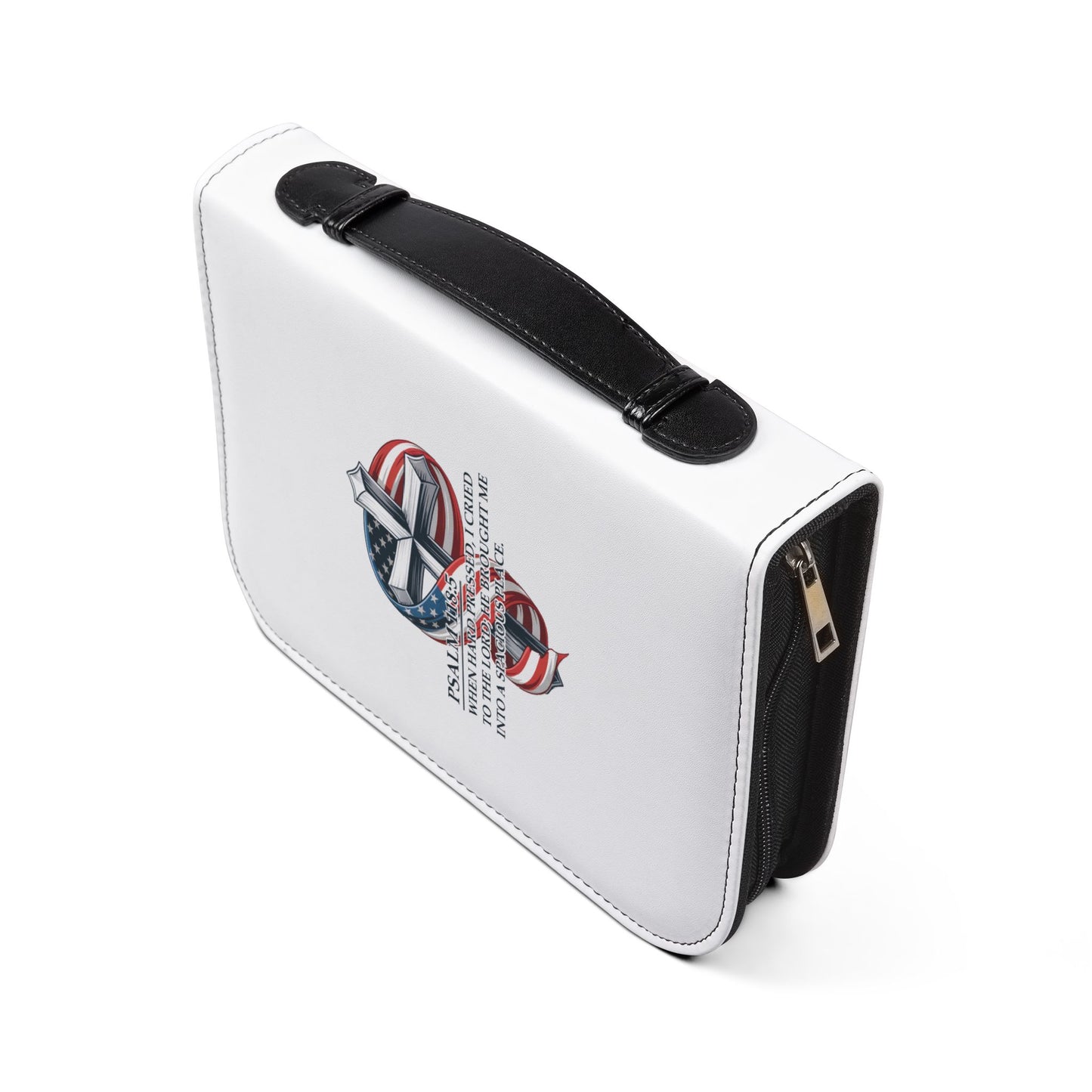 Patriotic Bible Cover, Christian Journal Case, Religious Organizer, Faith Shield, Inspirational Gifts