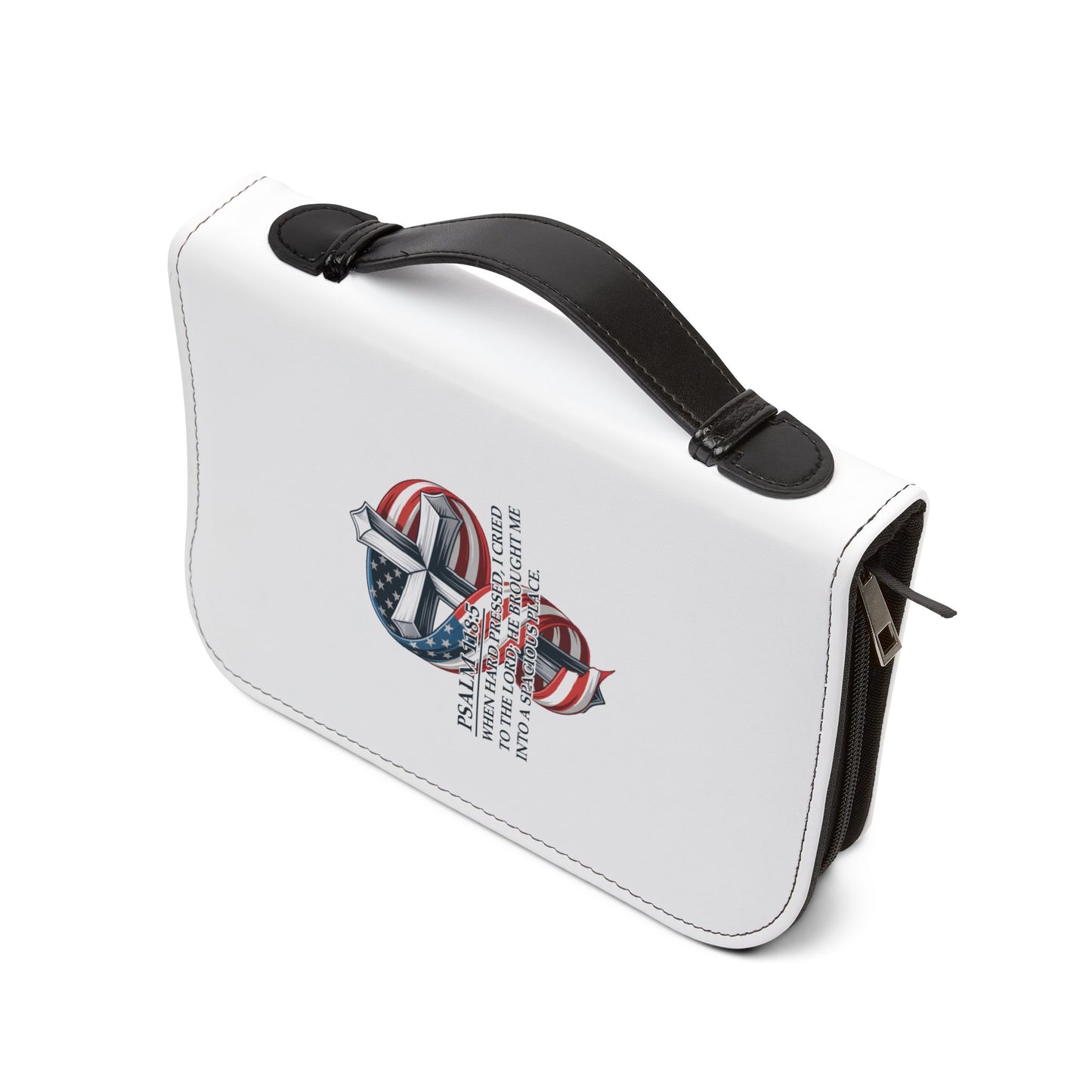 Patriotic Bible Cover, Christian Journal Case, Religious Organizer, Faith Shield, Inspirational Gifts