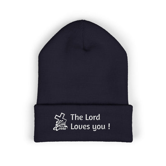 Kiss The Cross- Beanie cap embroidered