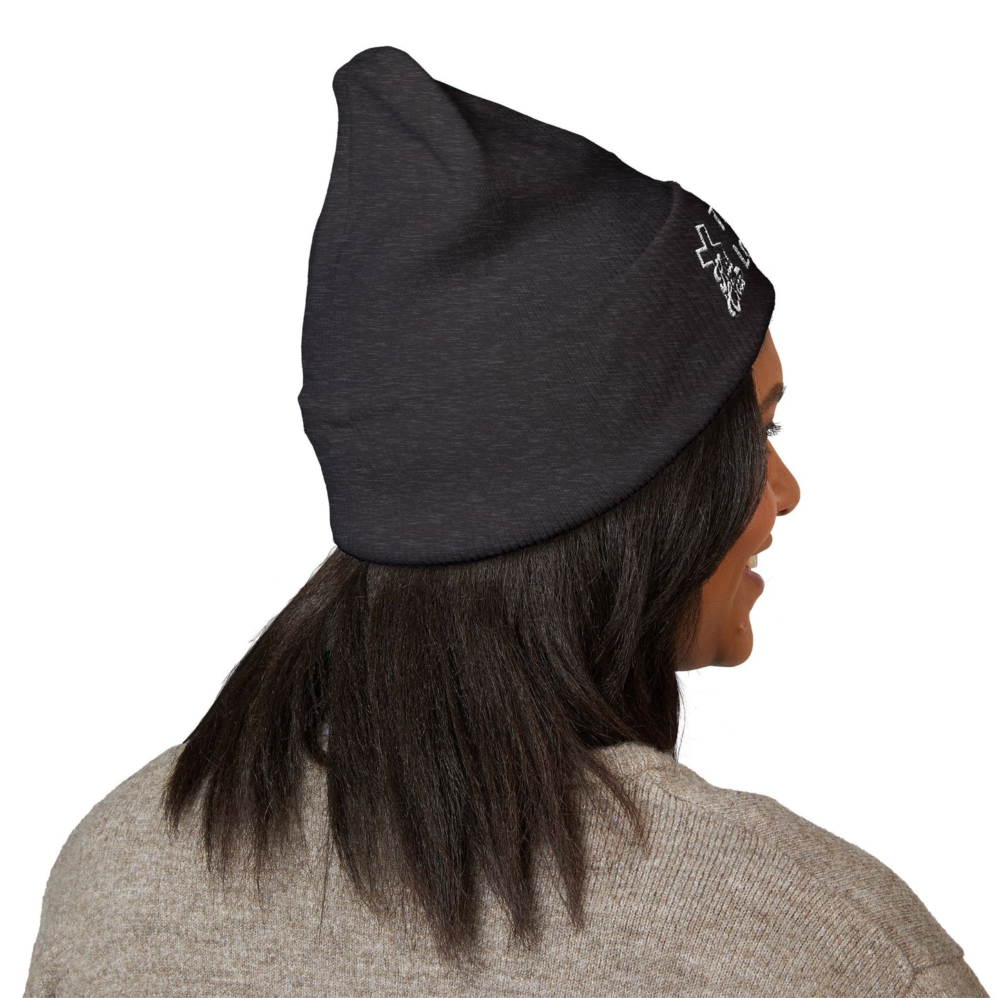 Kiss The Cross- Beanie cap embroidered