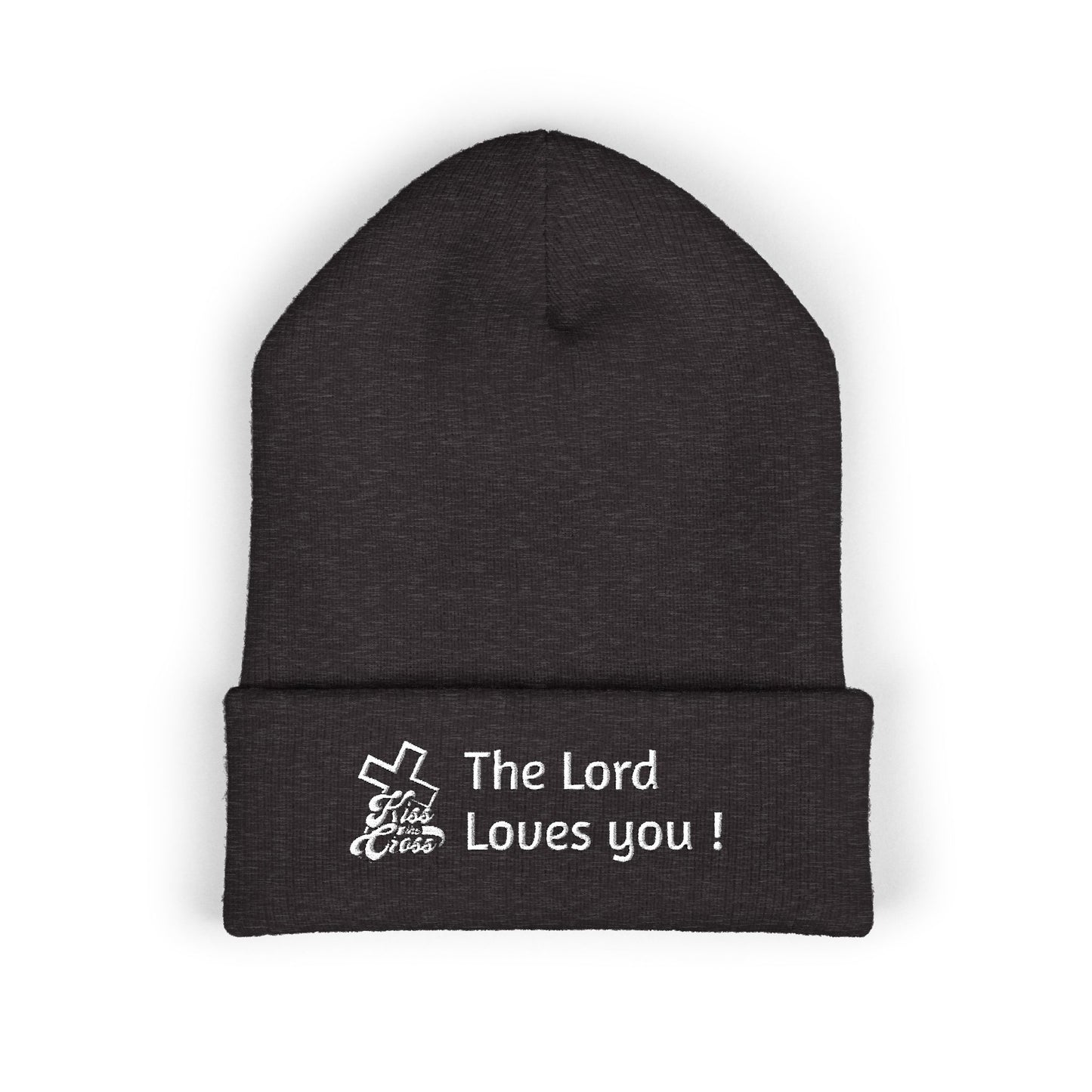 Kiss The Cross- Beanie cap embroidered