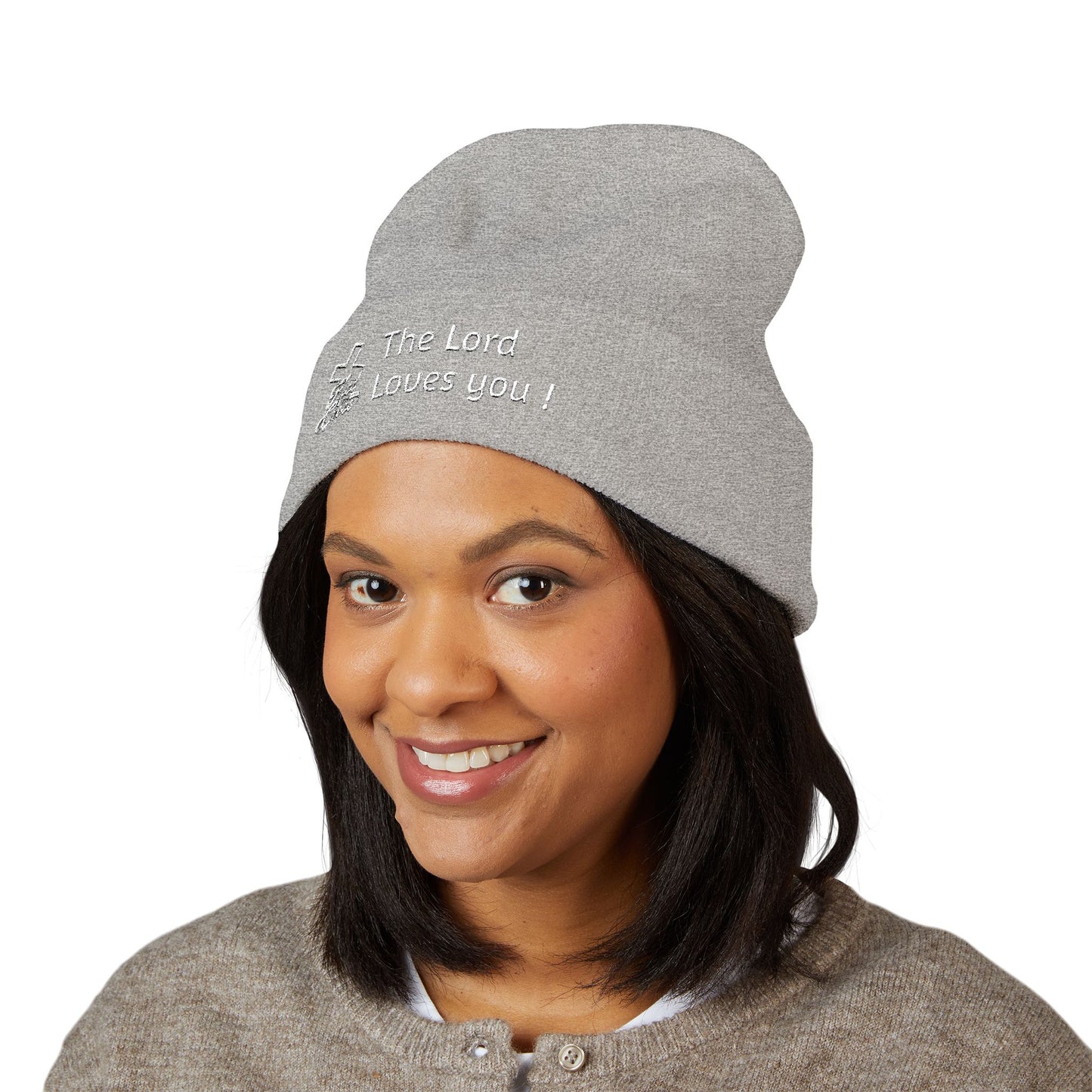 Kiss The Cross- Beanie cap embroidered