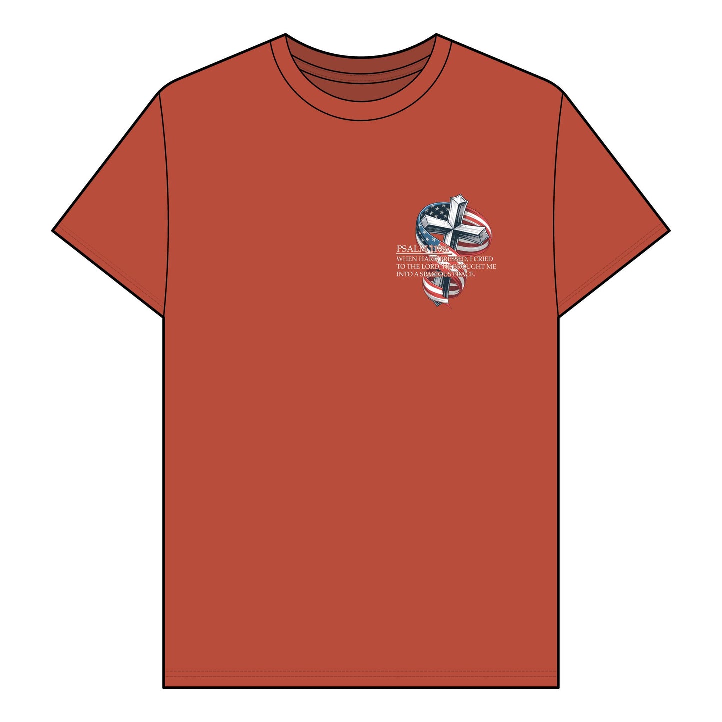 Kiss The Cross - Patriotic Faith Graphic Tee