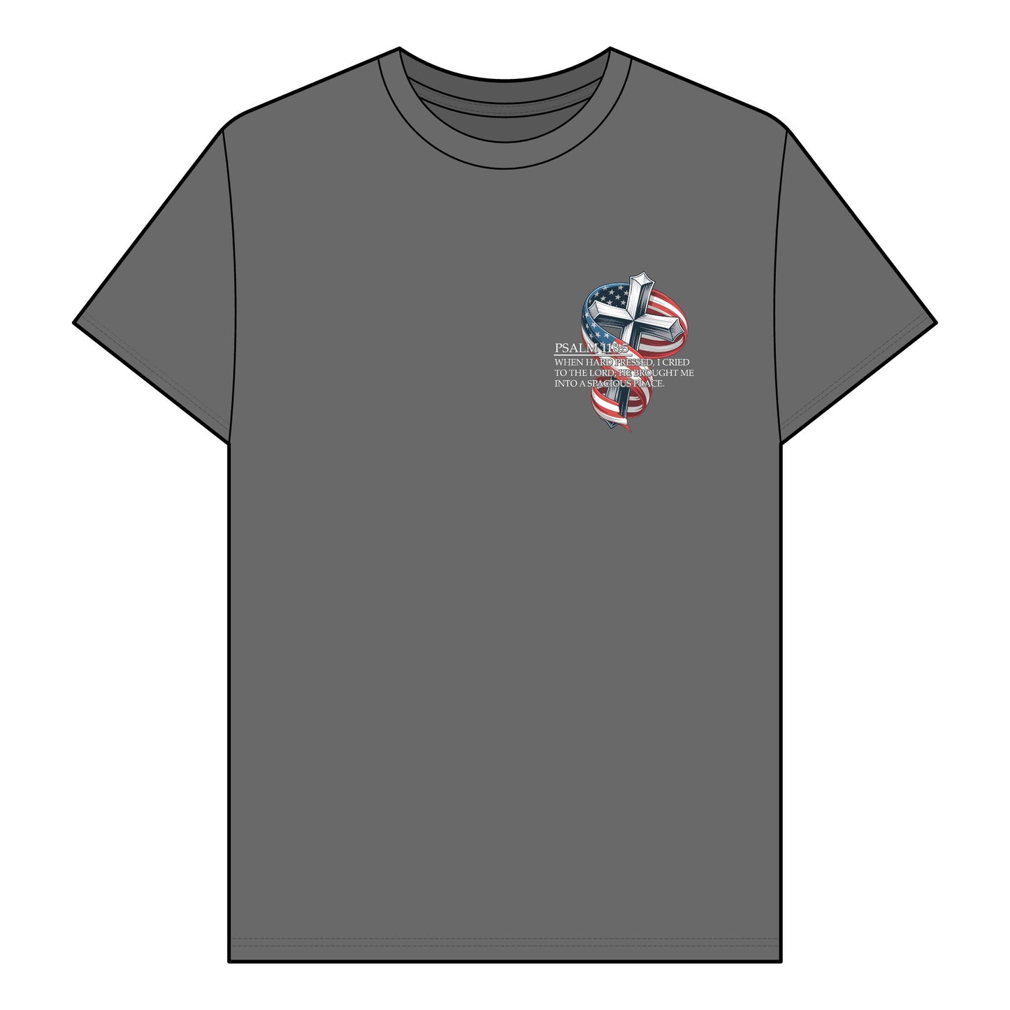 Kiss The Cross - Patriotic Faith Graphic Tee