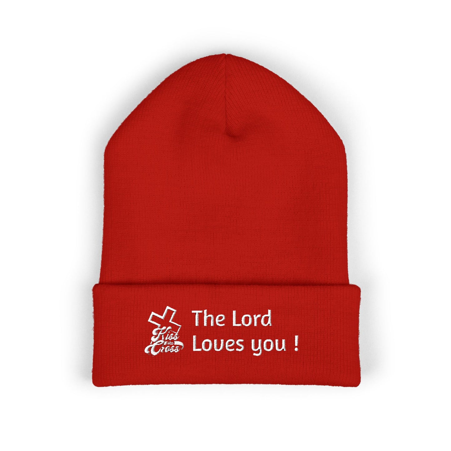 Kiss The Cross- Beanie cap embroidered