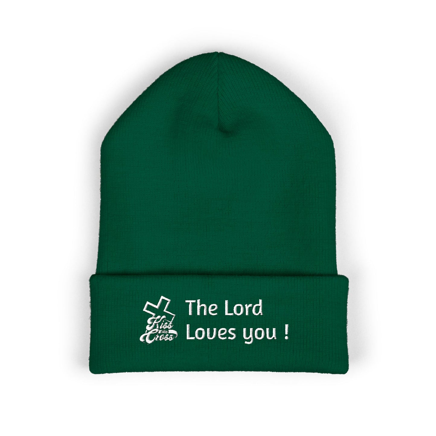 Kiss The Cross- Beanie cap embroidered